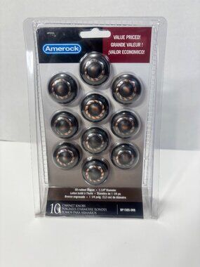 Amerock 10-Pack Oil-Rubbed Bronze Cabinet Knobs 1-1/4" Diameter Easy To Install